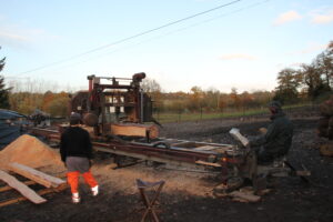 Démonstration sciage avec la scierie mobile @ Tiers lieu La Gob