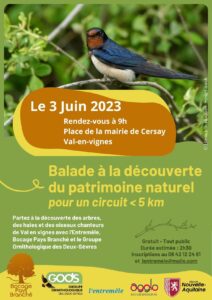 Balade à la découverte du paysage et des oiseaux @ Place de la Mairie de Cersay